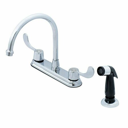 COMFORTCORRECT F8F10020CP-ACA2 Hi-Rise Two Handle Kitchen Faucet Spray in Chrome CO2741608